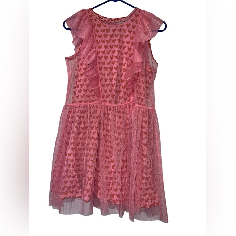 Stella McCartney kids Pink Heart tulle Dress Sz 14 NWT